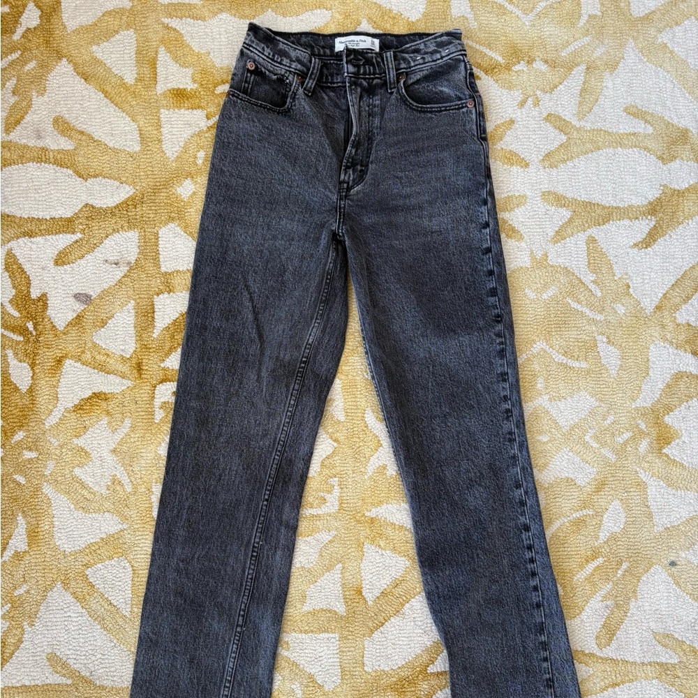 Abercrombie & Fitch Black and White High Rise Jeans